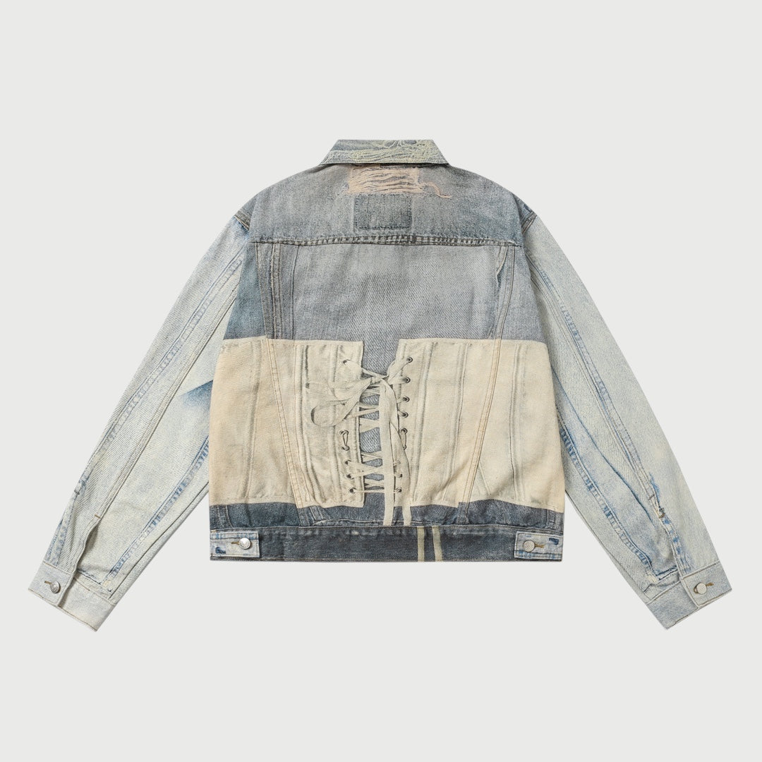 Veste En Jean à Imprimé trompe-l'œil Acne Studios