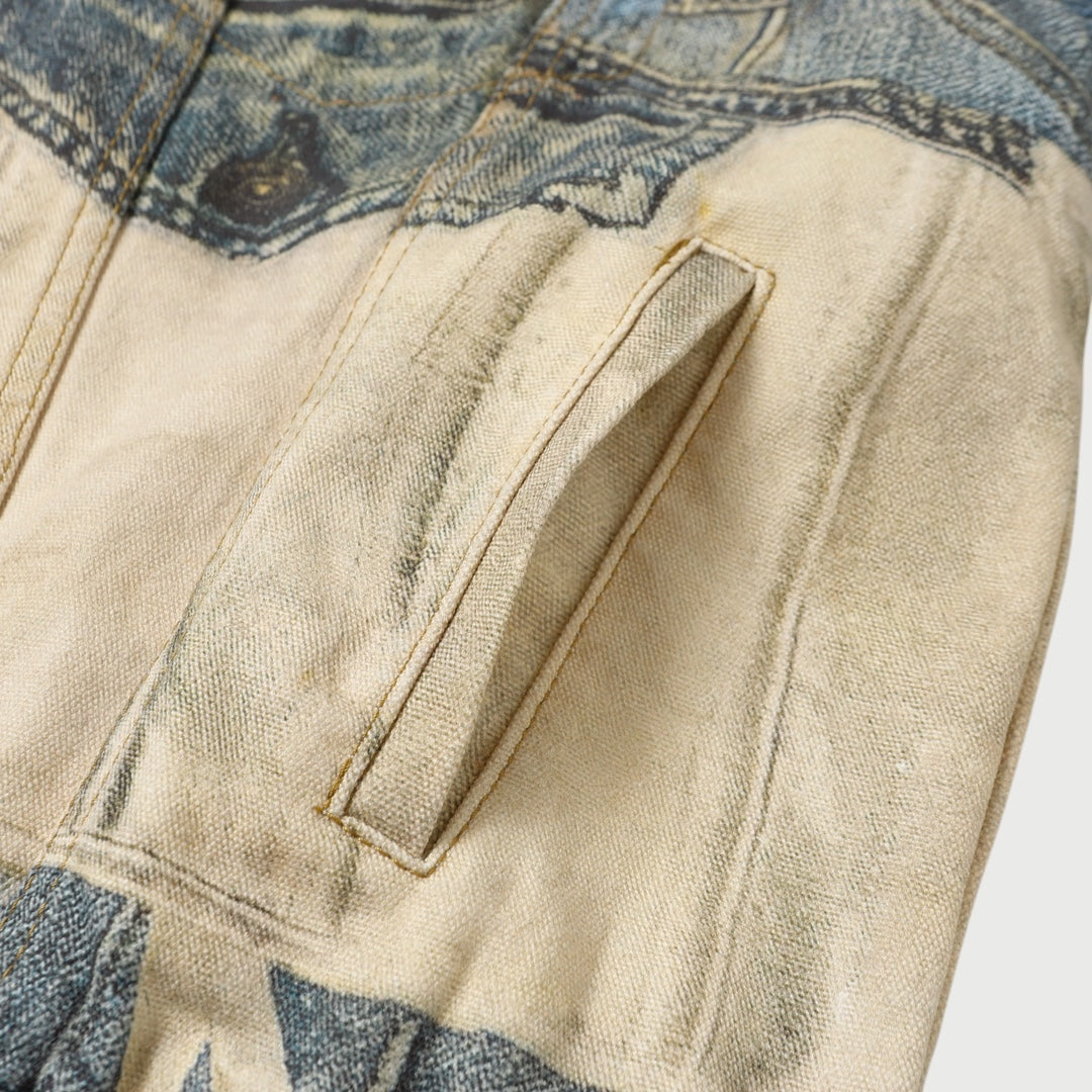 Veste En Jean à Imprimé trompe-l'œil Acne Studios