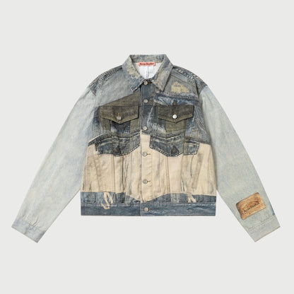 Veste En Jean à Imprimé trompe-l'œil Acne Studios