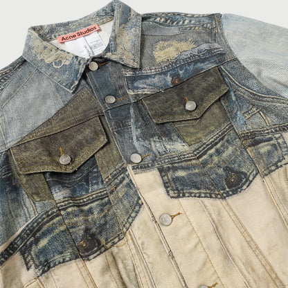 Veste En Jean à Imprimé trompe-l'œil Acne Studios