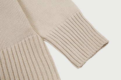 Pull en laine logo blanc Ami Paris