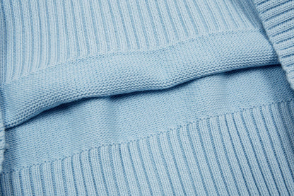 Pull en laine logo blanc Ami Paris