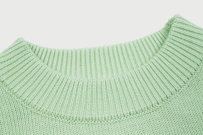 Pull en laine logo blanc Ami Paris