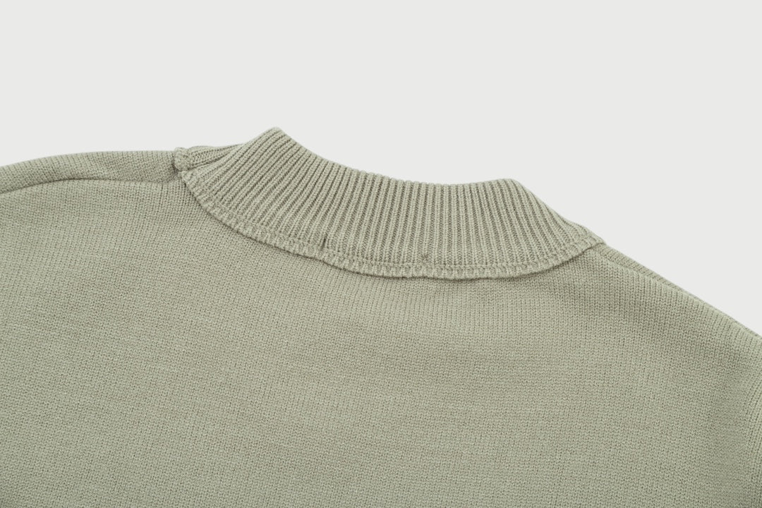 Pull en laine logo blanc Ami Paris