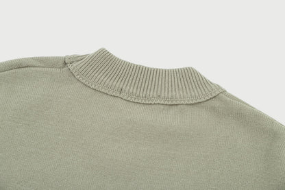 Pull en laine logo blanc Ami Paris