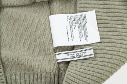 Pull en laine logo blanc Ami Paris